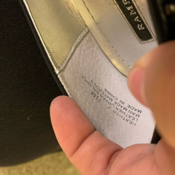 Rampage black leather studded heels size 7 1/2 - Picture 4 of 5